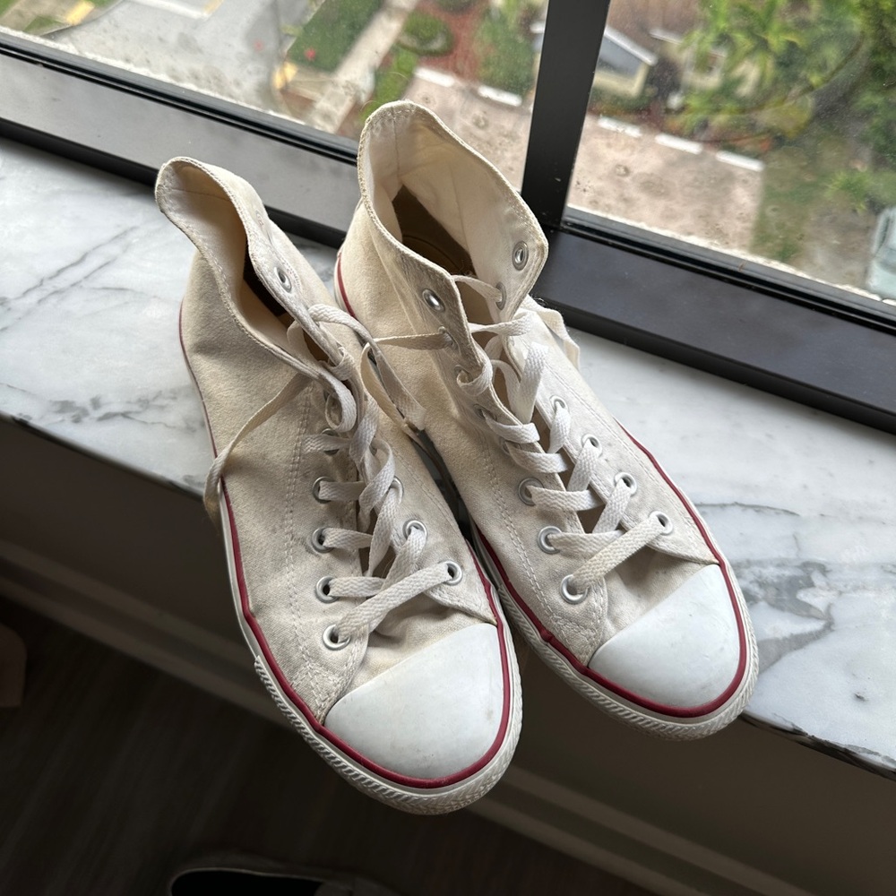 Converse White High-Top Sneakers
